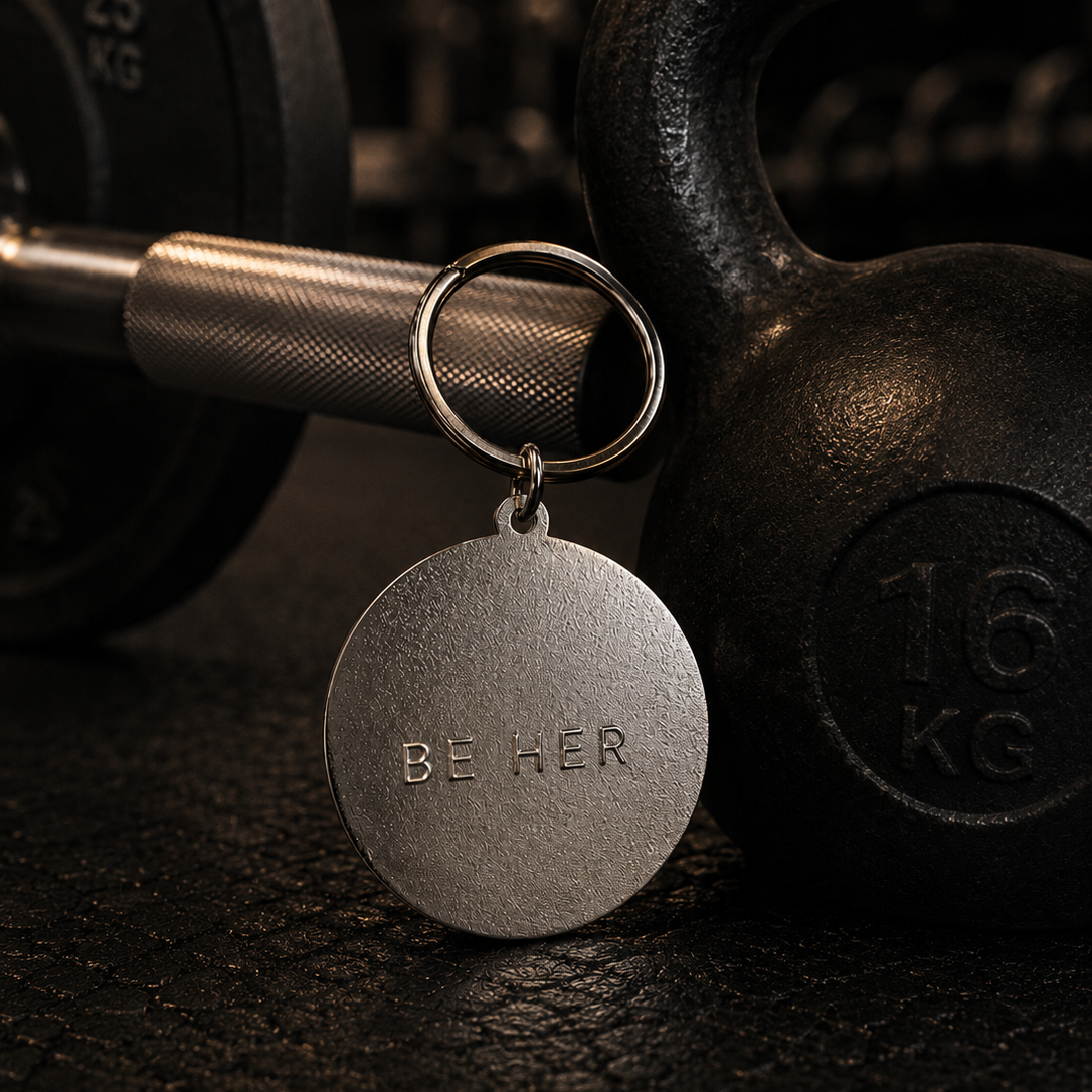 Strong Not Sorry Enamel Keyring - 40mm Dumbbell Design (3 colourways)