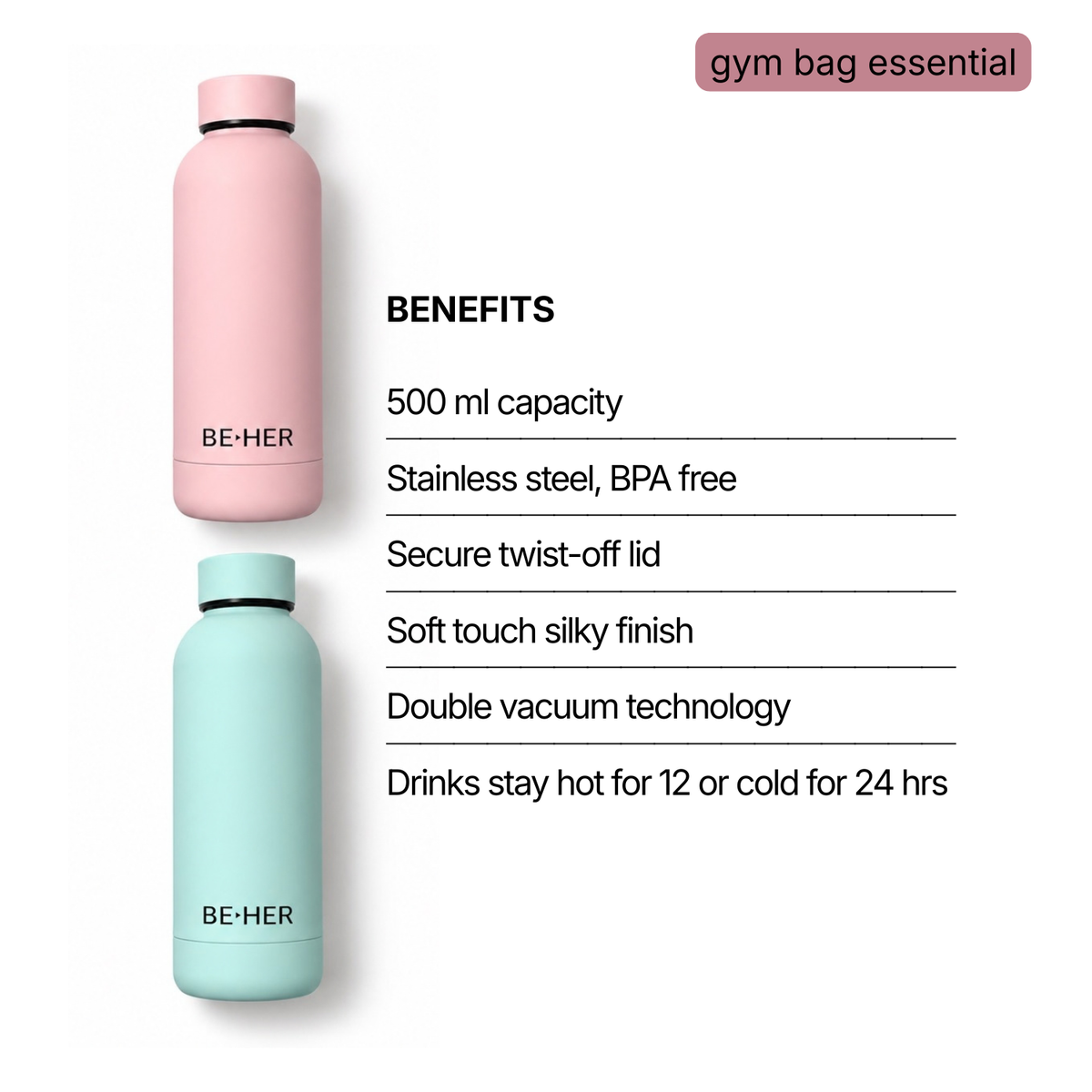 Be Her | Hot + Cold Hydration Bottle (500ml)